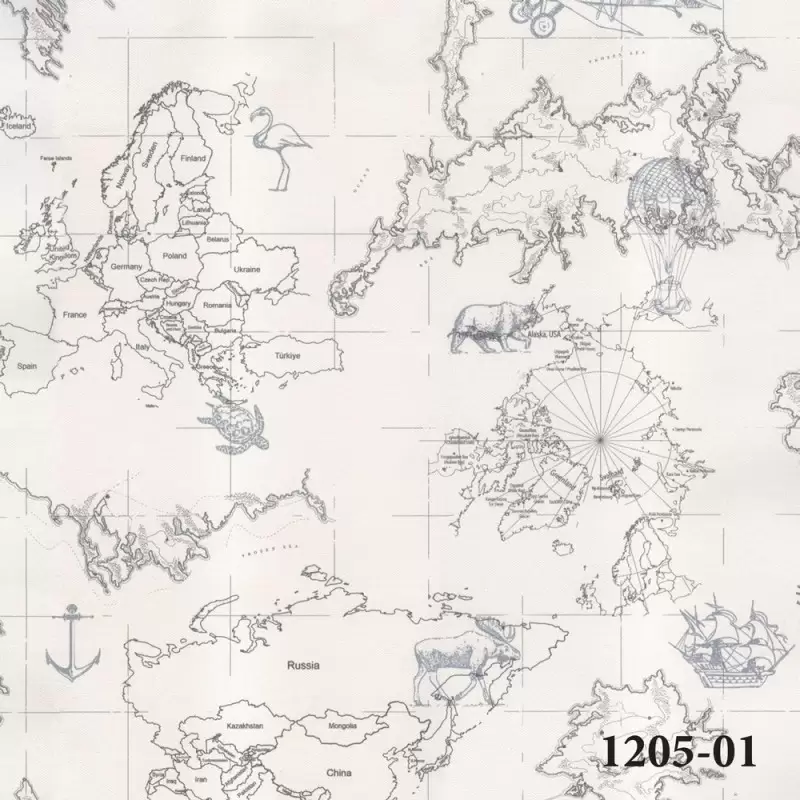 1205-01 Deco Junior Duvar Kağıdı ile Çocuk Odalarına Renkli Hayaller Katın